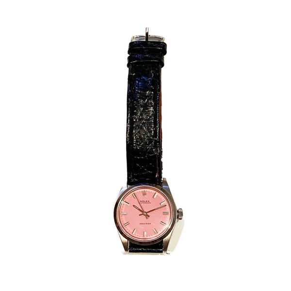 1960s Rolex Pink Oyster Date Precision Stainless Steel Watch - STYLE-CHNGR