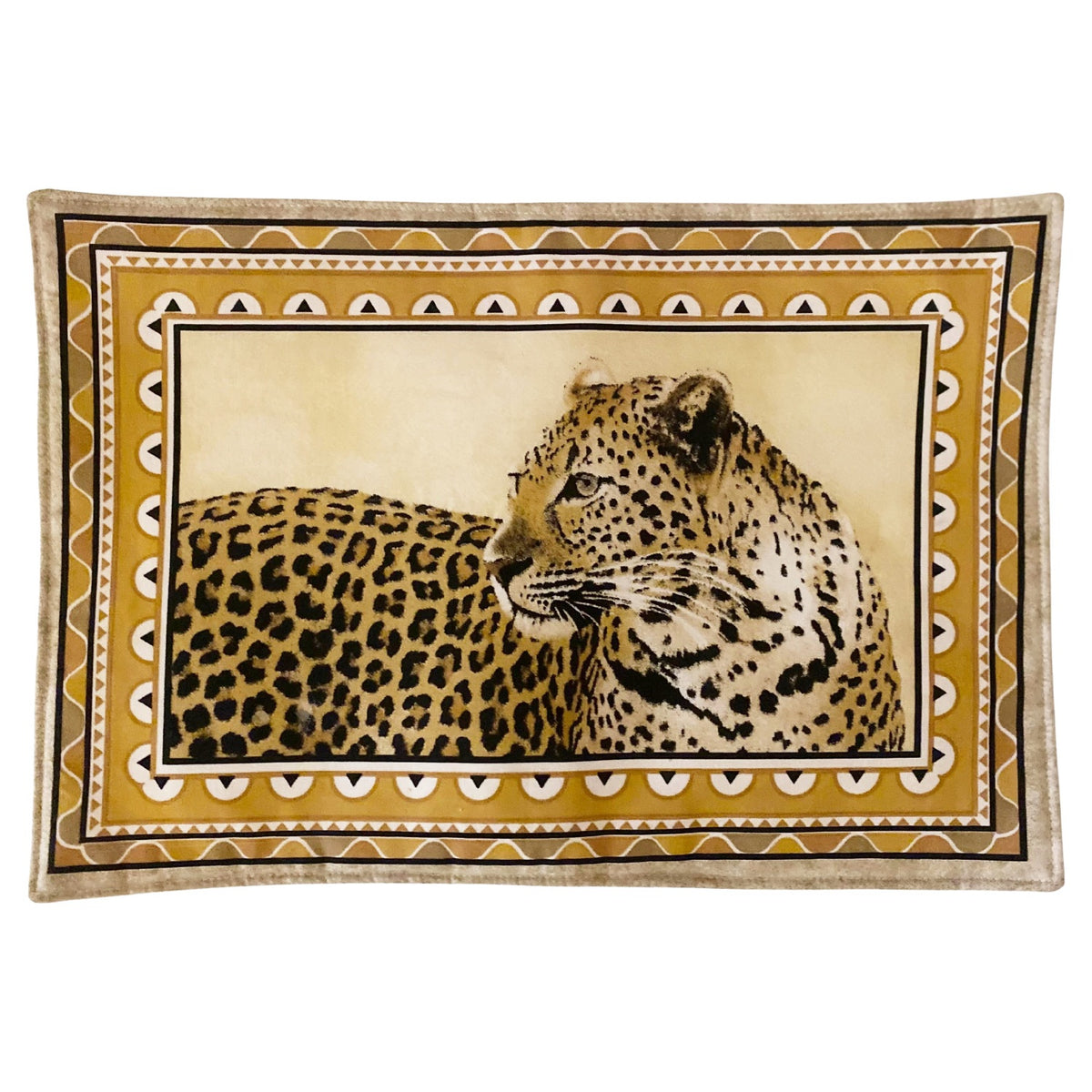 1970s African Savannah Animal Handsewn Set of 6 Placemats - STYLE-CHNGR