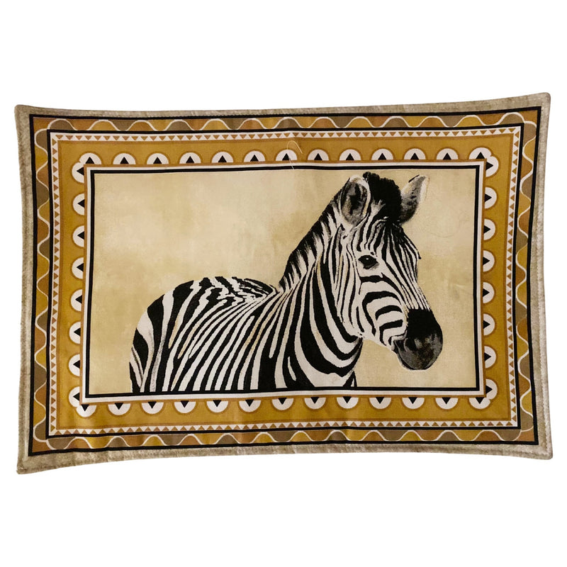 1970s African Savannah Animal Handsewn Set of 6 Placemats - STYLE-CHNGR