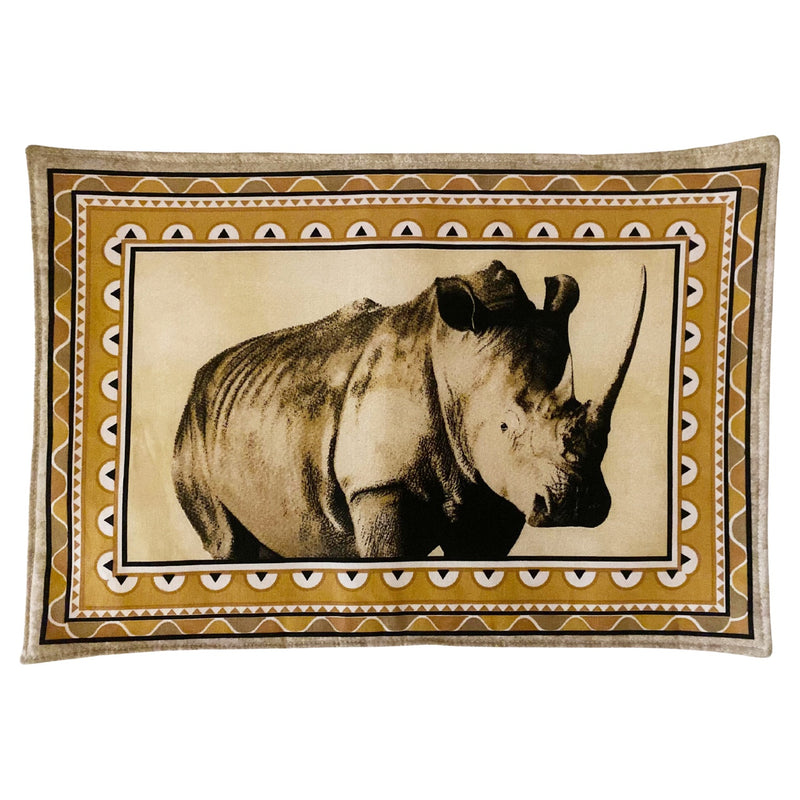 1970s African Savannah Animal Handsewn Set of 6 Placemats - STYLE-CHNGR