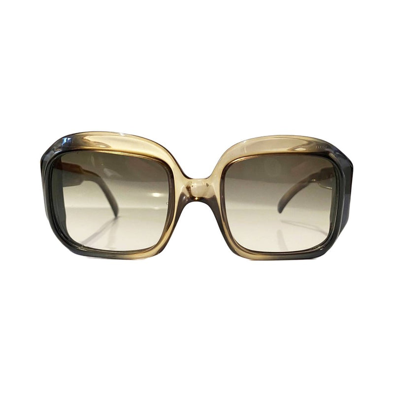 1970s Christian Dior Oversized Gradient Green Sunglasses