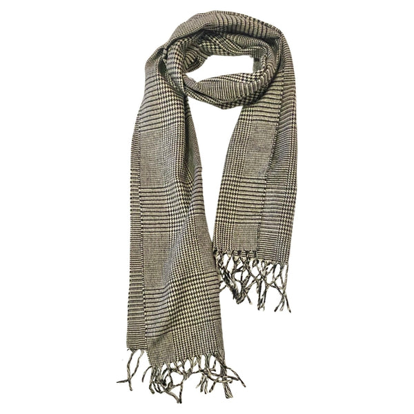 1980S Christian Dior Cashmaire Houndstooth Scarf - STYLE-CHNGR