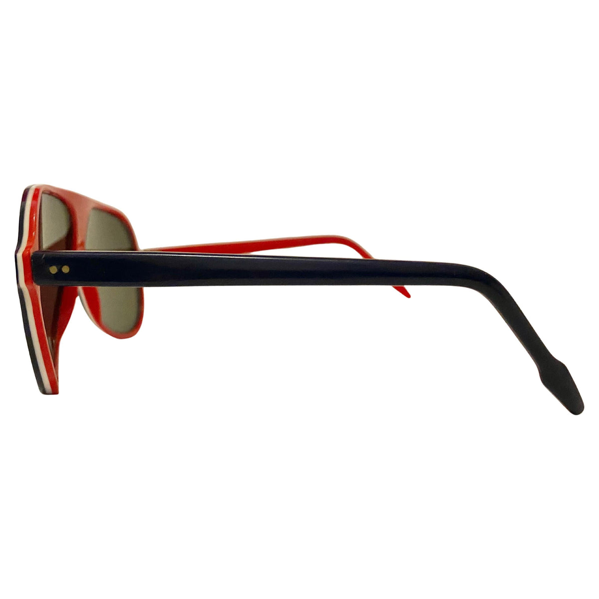 1980s Rossignol Mirrored Blue Red White Sunglasses - STYLE-CHNGR