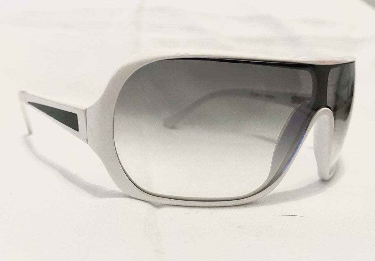 1980s Vogue Eyewear white mask wrap sunglasses