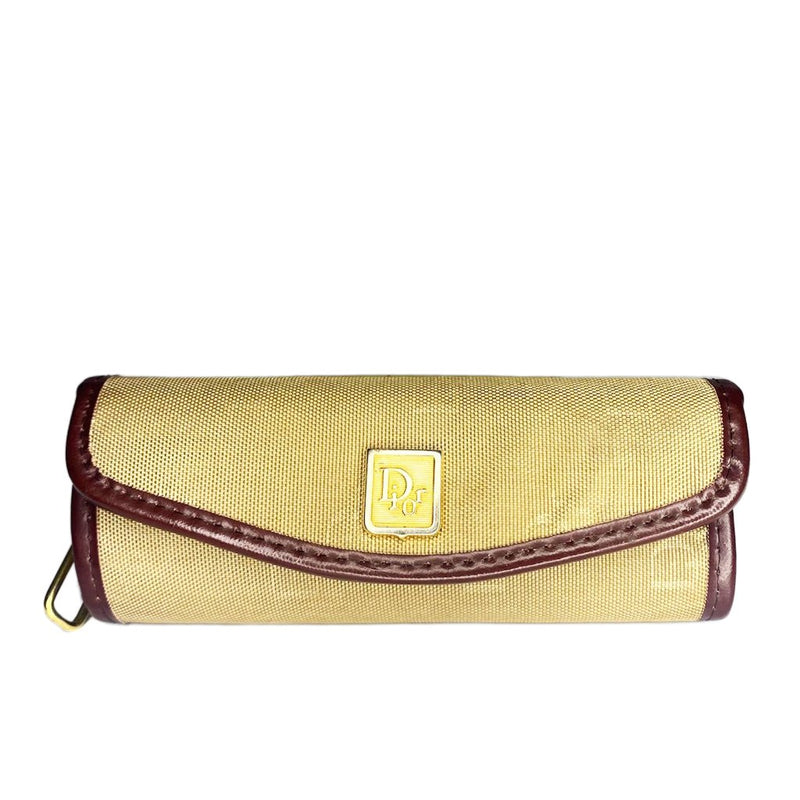 1980s Christian Dior Beige Monogram 4 Key Ring Holder