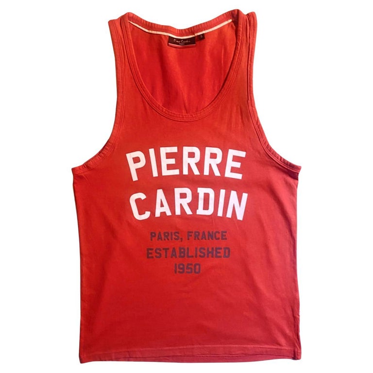 1990s Pierre Cardin Red Print Top Vest