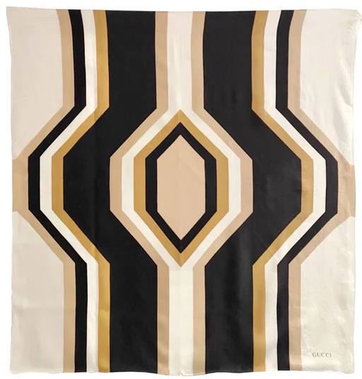 1990s Tom Ford for Gucci Geometric Silk Square Scarf - STYLE-CHNGR