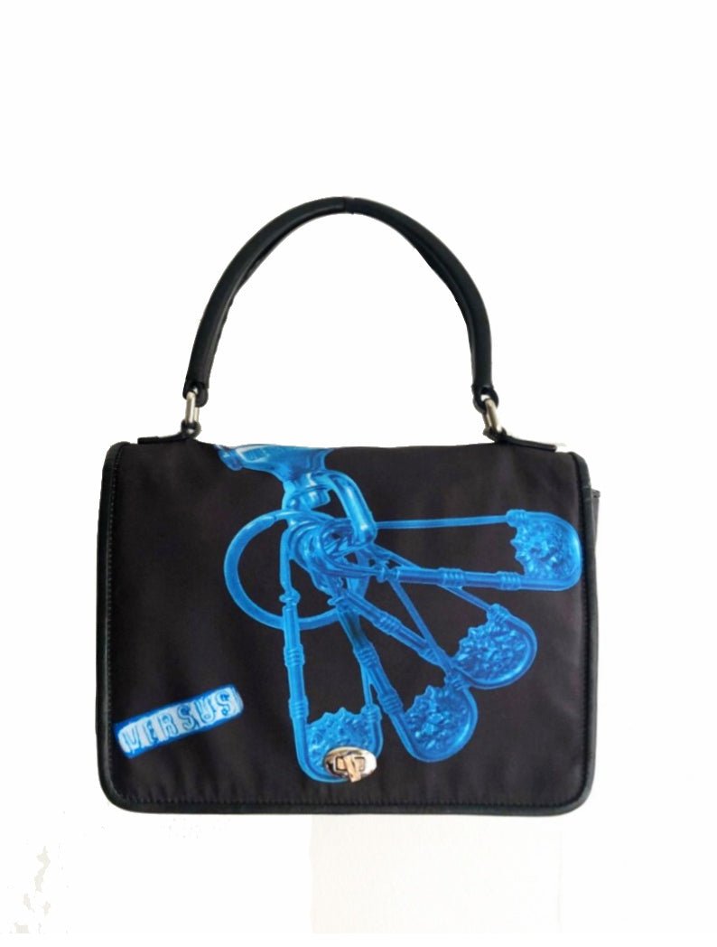 1990s Versace Versus Nylon Medusa Clutch Bag - STYLE-CHNGR