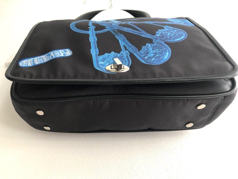 1990s Versace Versus Nylon Medusa Clutch Bag - STYLE-CHNGR
