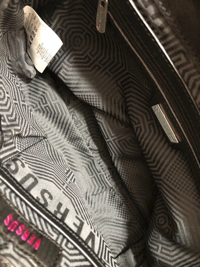 1990s Versace Versus Nylon Medusa Clutch Bag - STYLE-CHNGR