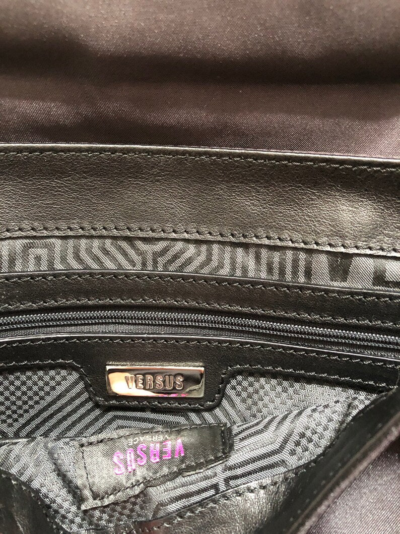 1990s Versace Versus Nylon Medusa Clutch Bag - STYLE-CHNGR