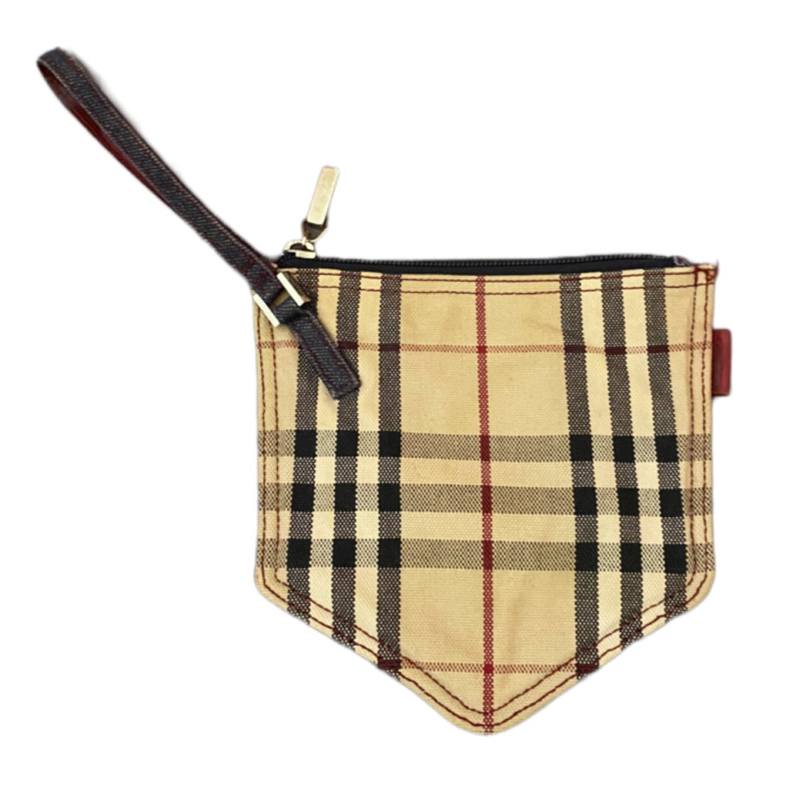 1990s Burberry Pocket Shaped  Wristlet Pouch - STYLE-CHNGR