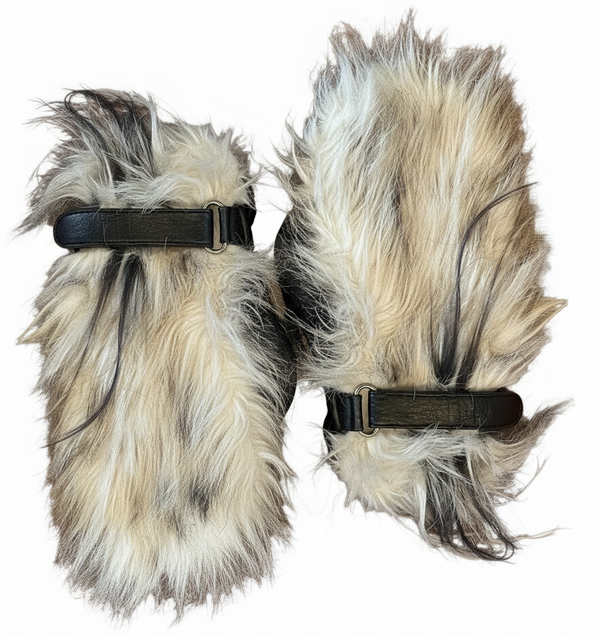 1990s Gianfranco Ferre Faux Fur Yeti Mittens