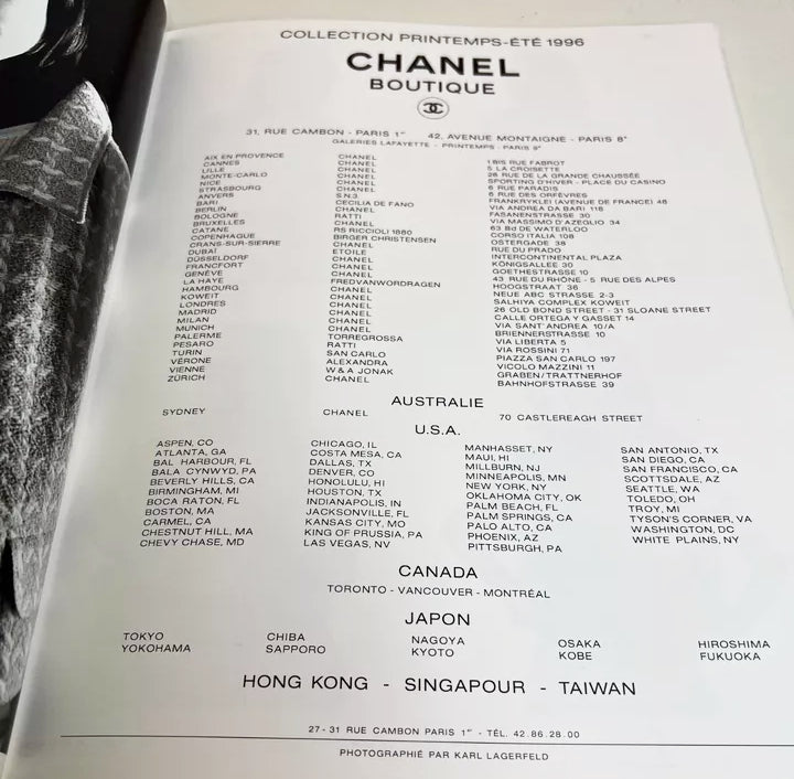 1996 Chanel Los Angeles Boutique Lookbook - 400 N Rodeo DR, Beverly Hills  by Karl Lagerfeld - STYLE-CHNGR