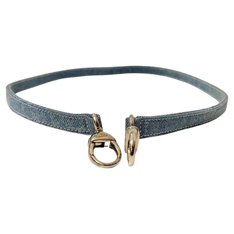 2000s Christian Dior CD Blue Denim Bag Strap - STYLE-CHNGR