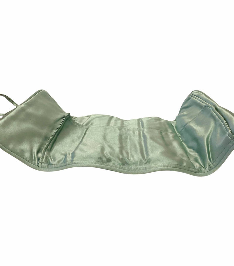 2000s Prada Mint Green Satin Jewelry Roll Pouch - STYLE-CHNGR