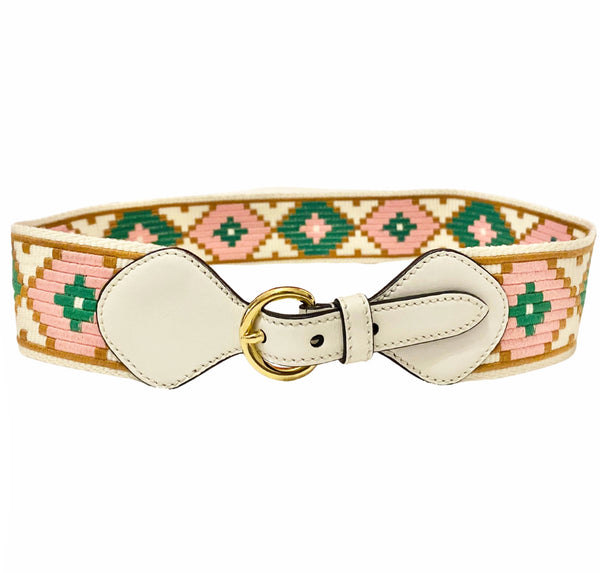 2000s miu miu geometric cloth high waist belt - STYLE-CHNGR