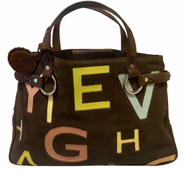 2010s Givenchy Suede Letter Shoulder Bag - STYLE-CHNGR