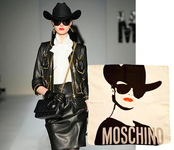 Franco Moschino cowboy hat scarf, 1988