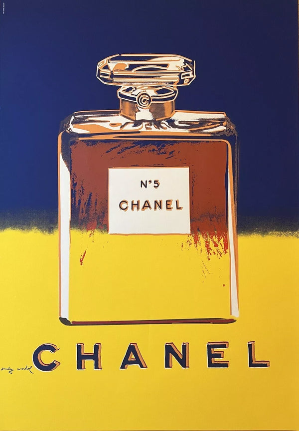 Andy Warhol CHANEL N.5 (Yellow-Purple) Original 1997 Re-Print Poster - STYLE-CHNGR