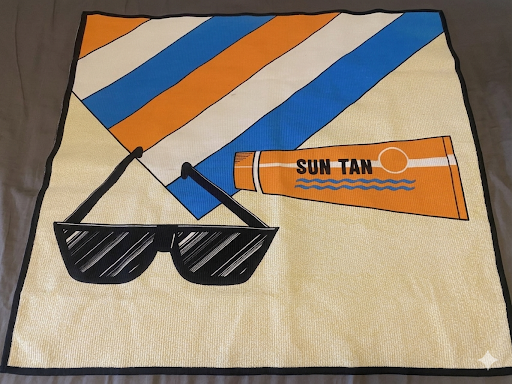 1980s Pan Am "Fun in the Sun" Graphic Beach Towel Mat