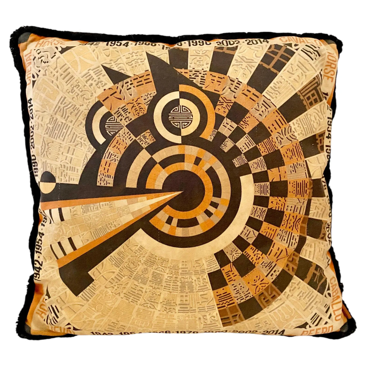 2010s Missoni Horoscope Chinese Zodiac Horse Reversible Pillow Cushion