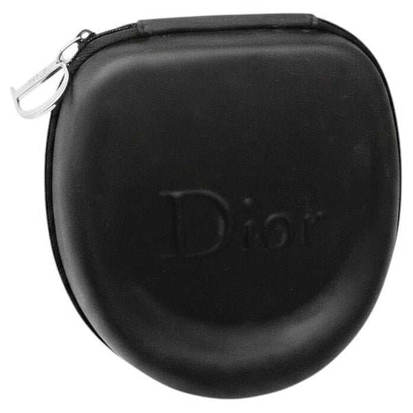 2000s Christian Dior Hard Shell Holder Case with  Metal Charm D Logo