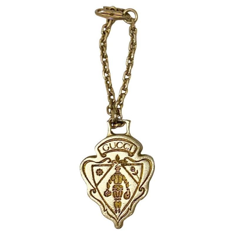 1960s Gucci Metal Logo Medallion Keyring