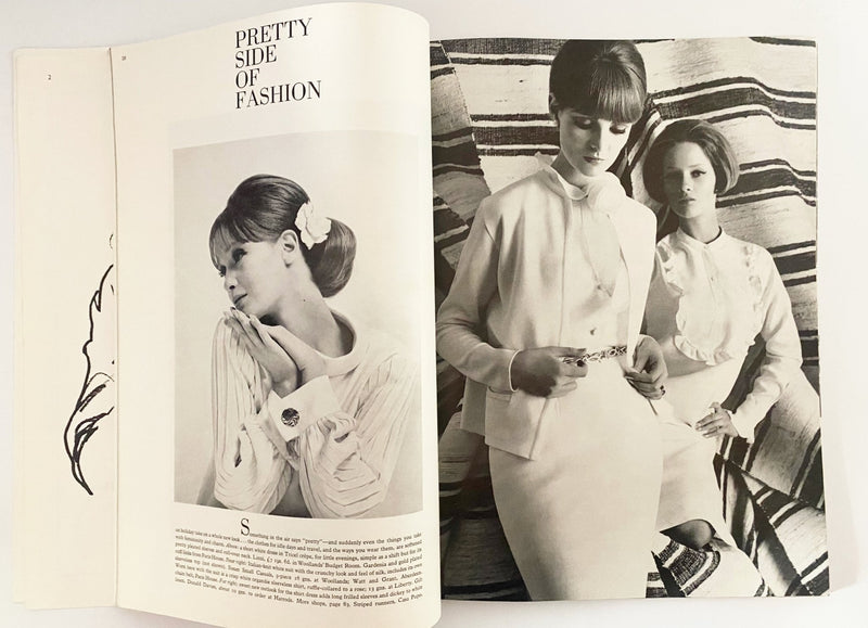 1964 Harper's Bazaar Magazine - "The Pretty Girl" - Cover by Richard Dormer - STYLE-CHNGR