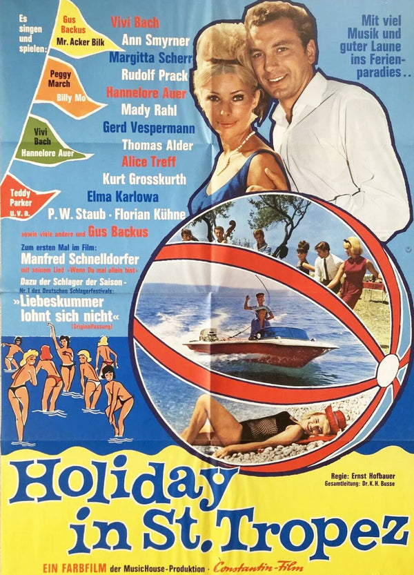 1967 Holidays in St Tropez Original Movie Cinema Poster - STYLE-CHNGR