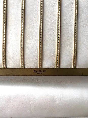 1970's BALMAIN PARIS WHITE LEATHER BAG - STYLE-CHNGR