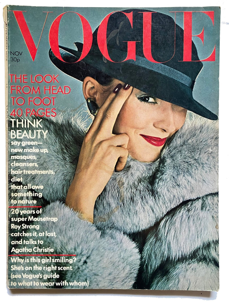 1972 Vogue Magazine The Look from Head to Foot Norman Parkinson