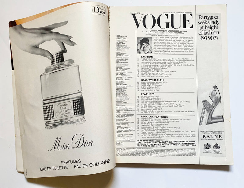 1972 Vogue Magazine The Look from Head to Foot Norman Parkinson - STYLE-CHNGR