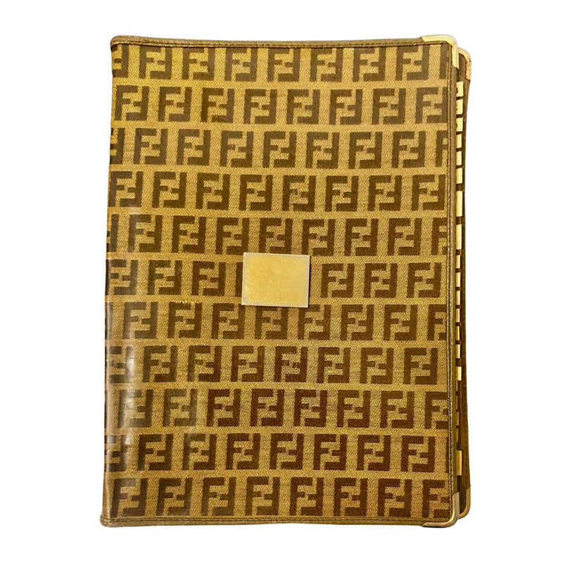 1980S Fendi Zucca Brown Black Name Address Book