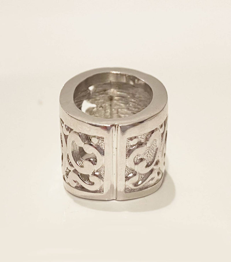 1980s Christian Dior Scarf Rhodium Plated Art Nouveau Design Ring - STYLE-CHNGR