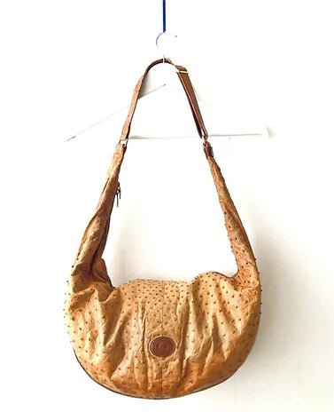 1980s GUCCI OSTRICH SADDLE BAG - STYLE-CHNGR