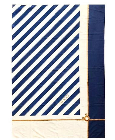 1980s GUCCI STRIPE CRUISE COTTON PAREO SARONG - STYLE-CHNGR