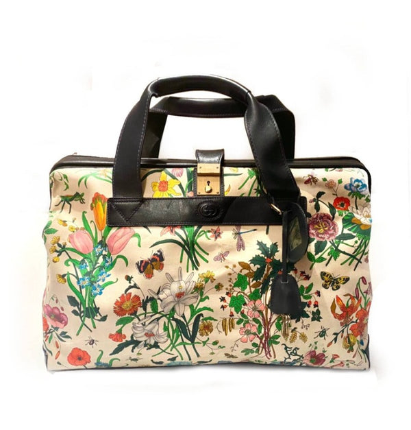 1980s Gucci Accornero Canvas Duffle Weekender Bag - STYLE-CHNGR