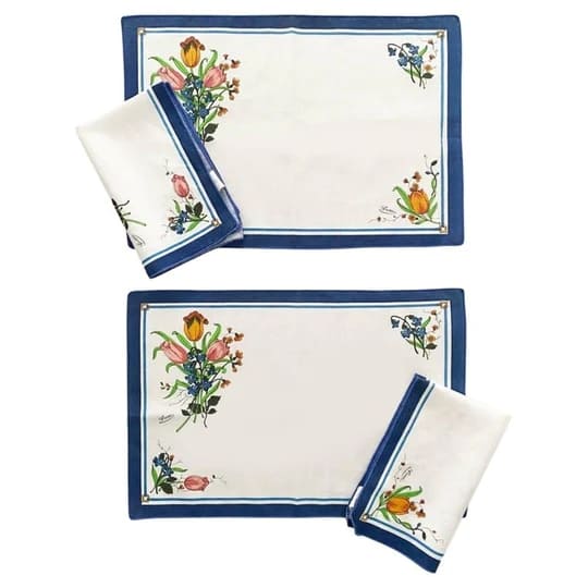 1980s Gucci Accornero Linen Placemat Set - STYLE-CHNGR
