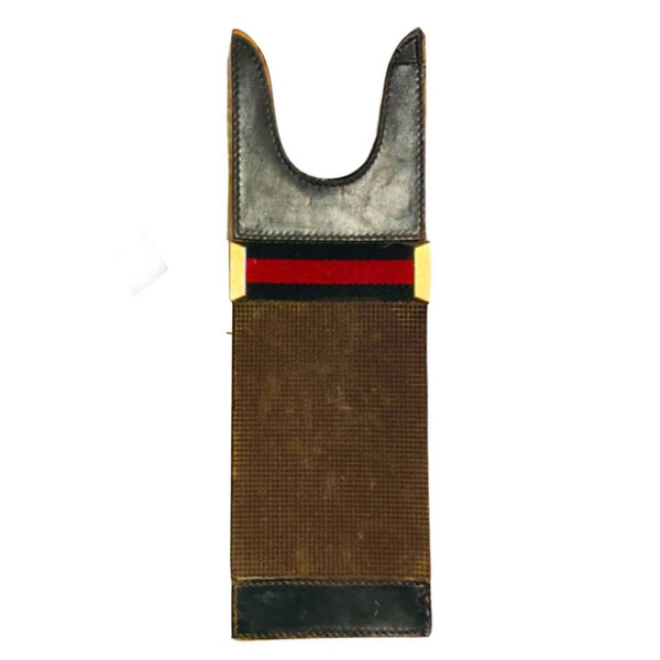 1980s Gucci Equestrian Web Boot Pull Jack in Solid Wood Red - STYLE-CHNGR