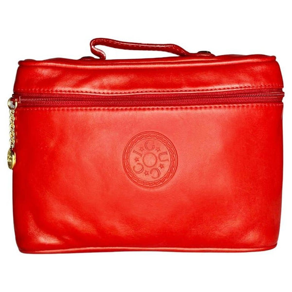 1980s Gucci Red Nappa Leather Pouch Handbag - STYLE-CHNGR
