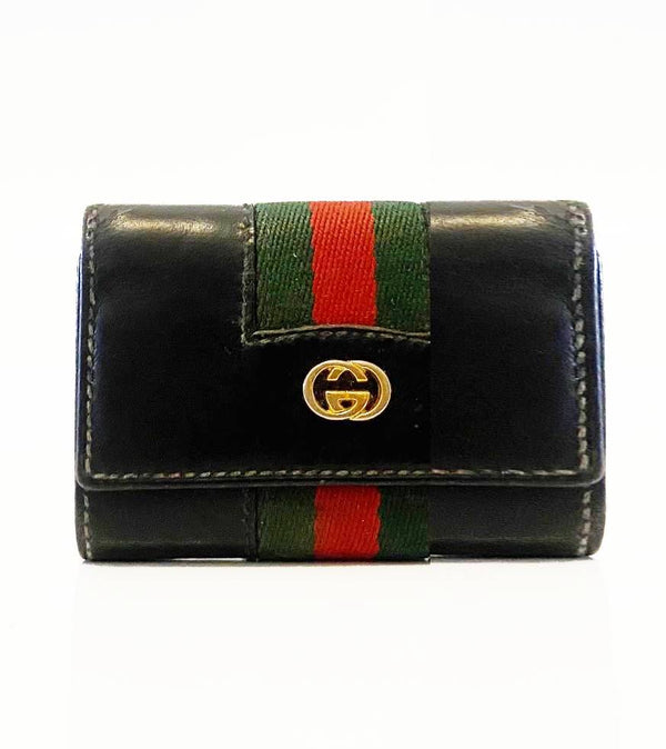 1980s Gucci Sherry Leather Key Holder - STYLE-CHNGR