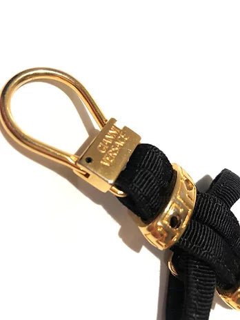 1990s GIANNI VERSACE MEDUSA MEDALLION KEY RING BAG CHARM - STYLE-CHNGR