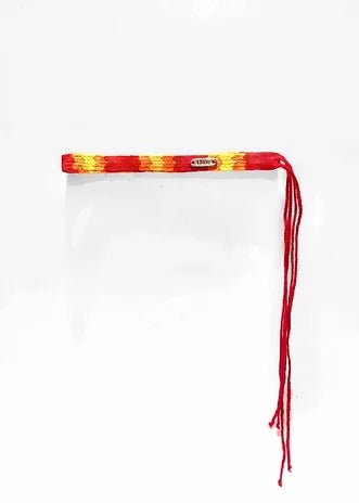 2000s CHRISTIAN DIOR ORANGE RED YELLOW ETHNIC BOOTLACE TIE CLOTH BELT - STYLE-CHNGR