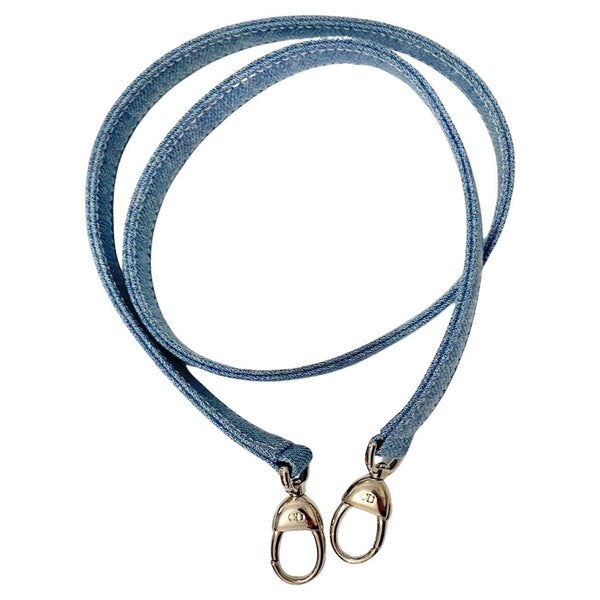 2000s Christian Dior CD Blue Denim Bag Strap - STYLE-CHNGR