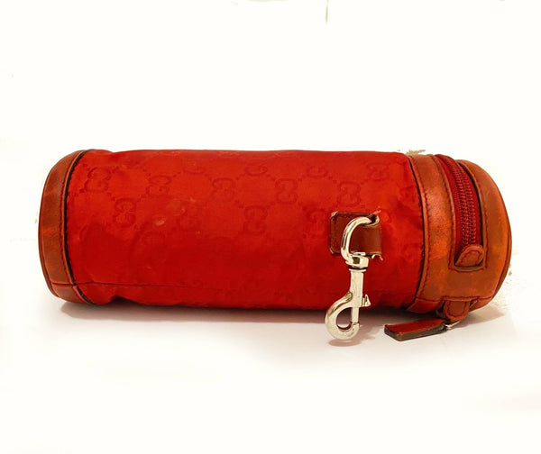 2000s Gucci Monogram Red Bottle Holder - STYLE-CHNGR