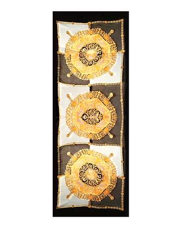 2000s VERSACE MEDUSA PRINT SILK CHIFFON SHAWL SCARF