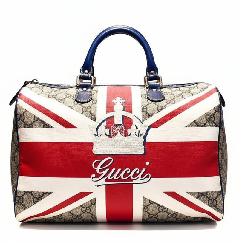 2009 Gucci Limited Edition Union Jack Sloaney Boston Bag