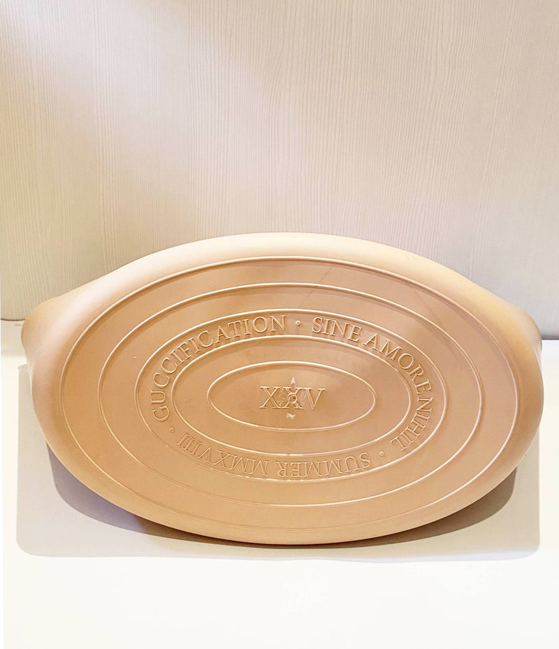 2013 GUCCI RUBBER LOGO TOP HANDLE LIGHT PINK TOTE BAG - STYLE-CHNGR