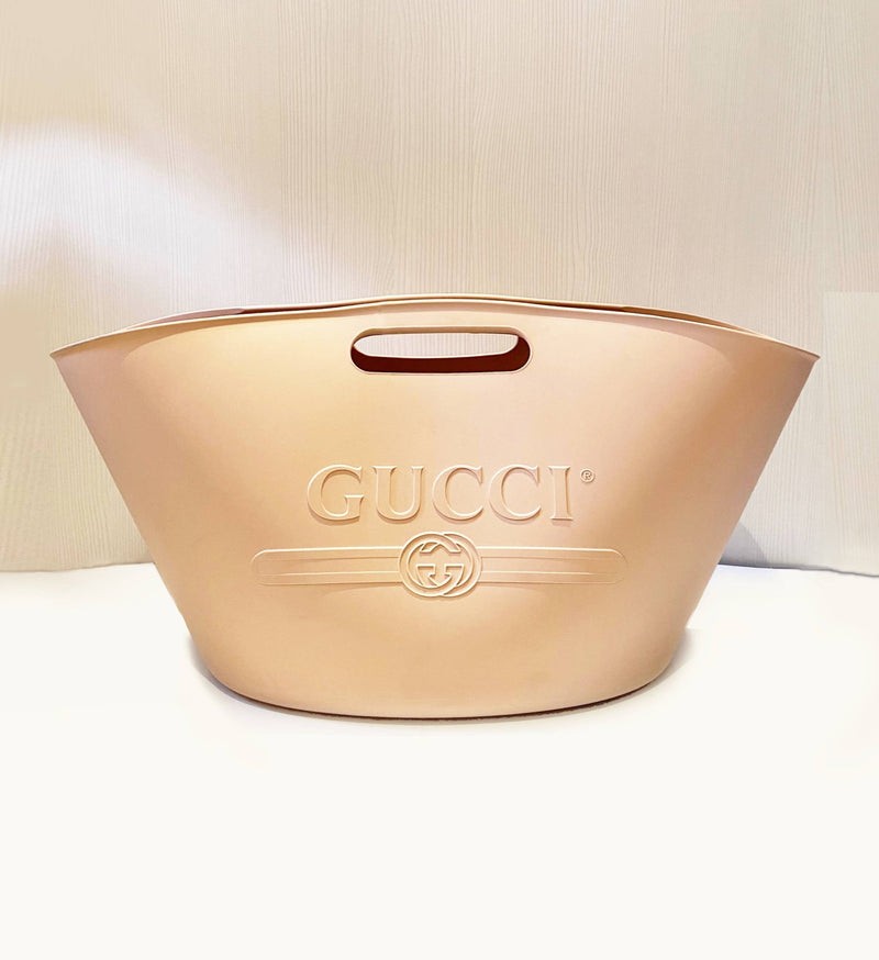 2013 Gucci Rubber Logo Top Handle Light Pink Tote Bag - STYLE-CHNGR